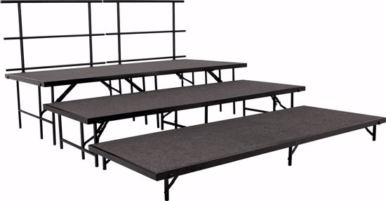 Picture of NPS® Straight Stage Set, Black Carpet (3" x 8' Platforms)