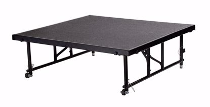 Picture of NPS® 16"-24" Height Adjustable 4' x 4' TransFix Stage Platform, Grey Carpet