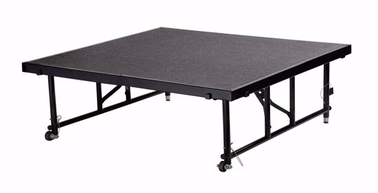 Picture of NPS® 16"-24" Height Adjustable 4' x 4' TransFix Stage Platform, Grey Carpet