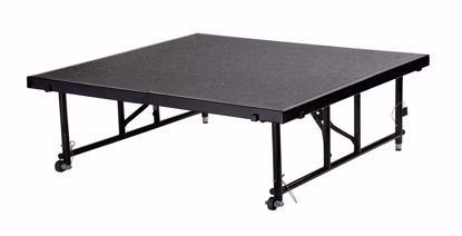 Picture of NPS® 24"-32" Height Adjustable 4' x 4' TransFix Stage Platform, Grey Carpet