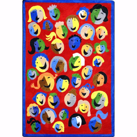 Picture of Joyful Faces - Red - 3'10" x 5'4"