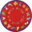 Picture of ABC Animals - Red - 7'7" Round