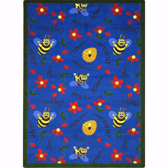 Picture of Bee Attitudes - Blue - 3'10" x 5'4"