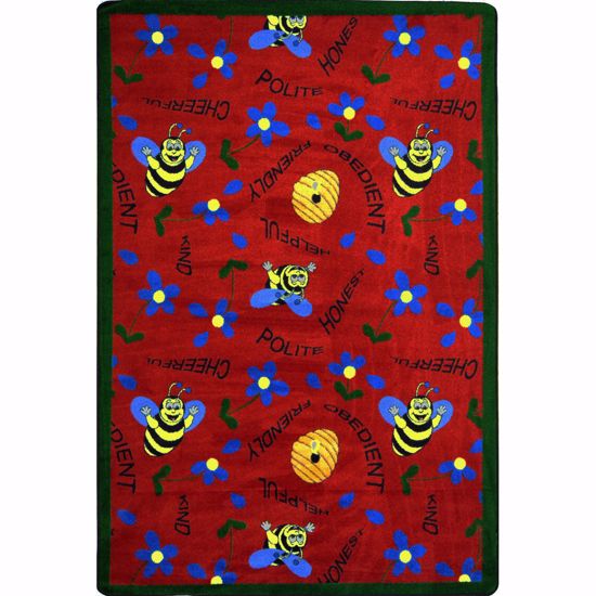 Picture of Bee Attitudes - Red - 5'4" x 7'8"