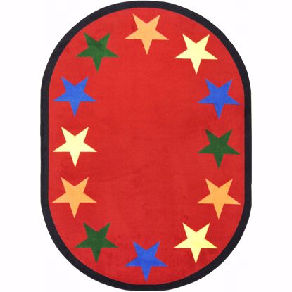 Picture of Star Space - Multi Color - 7'7" Border Round