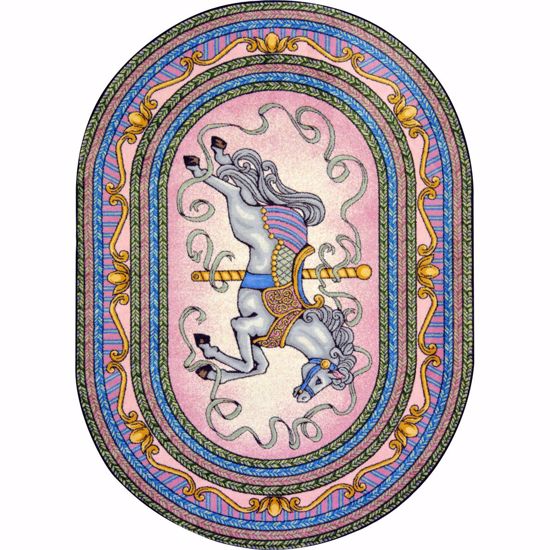 Picture of Carousel - Pink - 3'10" x 5'4" Oval