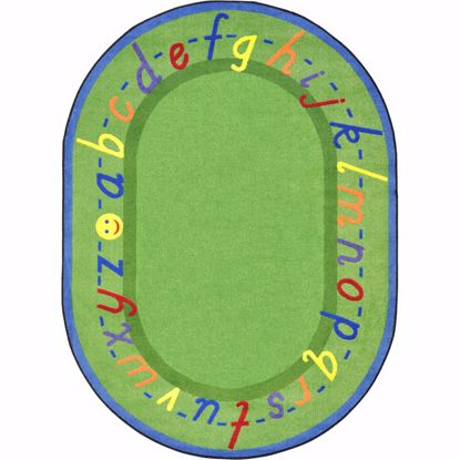 Picture of AlphaScript - Green - 7'8" x 10'9" Oval