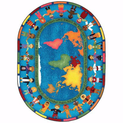 Picture of Let the Children Come - Multi Color - 10'9" x 13'2" Oval