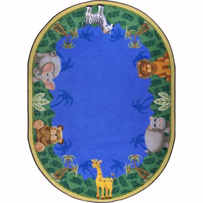 Picture of Jungle Friends - Multi Color - 10'9" x 13'2" Oval