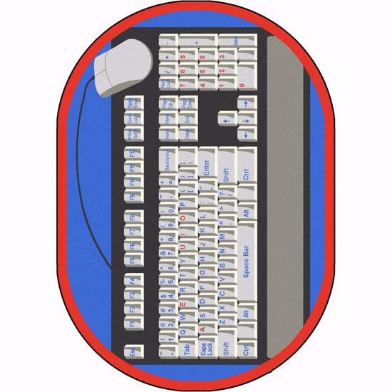 Picture of Keyboard Connection - Gray - 5'4" x 7'8" Oval