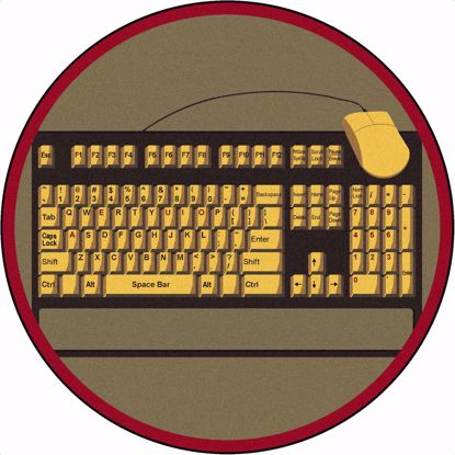 Picture of Keyboard Connection - Brown - 7'7" Round