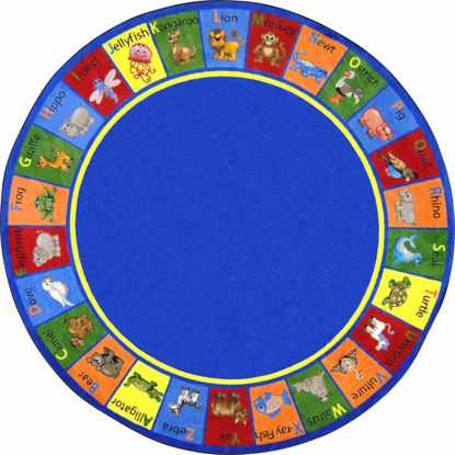 Picture of Animal Phonics - Multi  Color - 13'2" Round