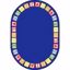 Picture of Blocks of Love - Multi  Color - 7'8" x 10'9" Oval