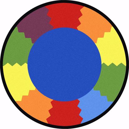 Picture of Block Party - Multi  Color - 5'4" Round