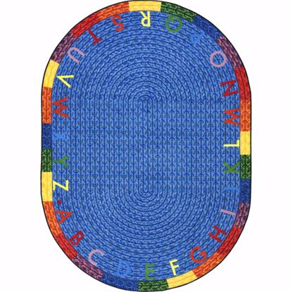 Picture of Alphabet Braid - Multi  Color - 3'10" x 5'4" Oval