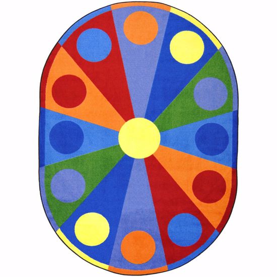 Picture of Color Wheel - Multi  Color - 5'4" x 7'8" Oval