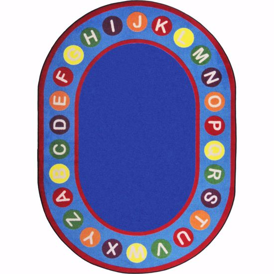 Picture of Alphabet Spots - Multi  Color - 5'4" x 7'8" Oval