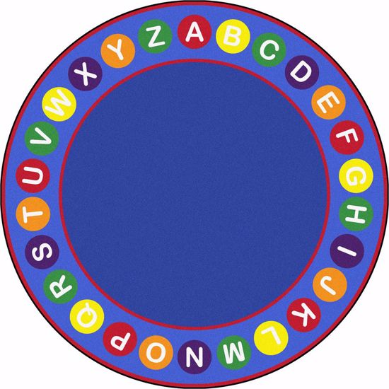 Picture of Alphabet Spots - Multi  Color - 7'7" Round