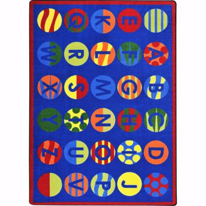 Picture of Alphabet Patterns - Multi  Color - 5'4" x 7'8"