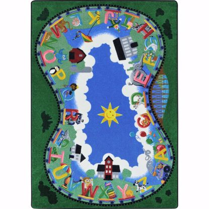 Picture of Alphabet Railway - Multi  Color - 10'9" x 13'2"