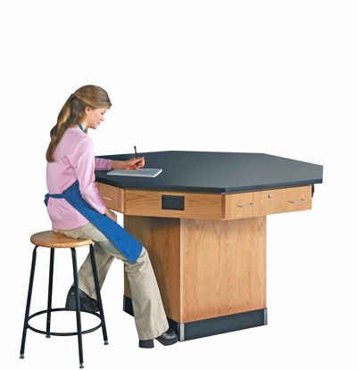 Picture of OCTAGON WORKSTATION W/PED BASE