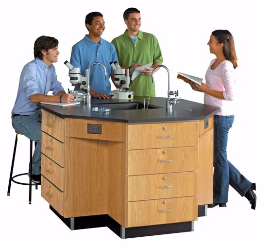 Picture of OCTAGON WORKSTATION W/DRAWER BASE