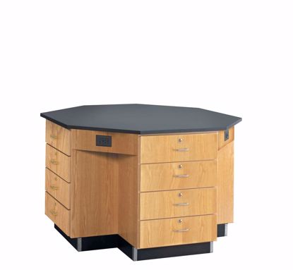 Picture of OCTAGON WORKSTATION W/DRAWER BASE
