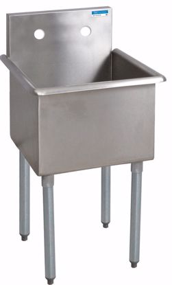 Picture of ONE COMPARTMENT BUDGET SINK, BOWL SIZE: 18"LX18"WX14"D, UNIT SIZE: 21"X21-1/2"