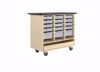 Picture of MOBILE TOTE TRAY CABINET - MAPLE