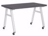 Picture of A-Frame Table, Mobile, Metal Frame, Frame Color-White , 30in High  x 48in Wide x 36in Deep, 0.75 Phenolic Top