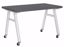 Picture of A-Frame Table, Mobile, Metal Frame, Frame Color-Orange , 36in High  x 60in Wide x 36in Deep, 1.75 Walnut Butcher Block