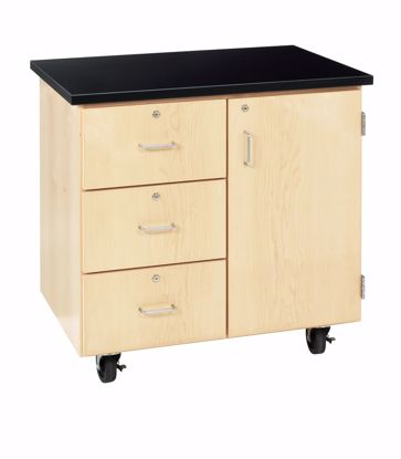 Picture of MOBILE STORAGE CAB-3 DRAWERS/1 DOOR