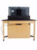 Picture of TRAPEZOID TABLE W/ TV MOUNT, 36H X 60W X 30D