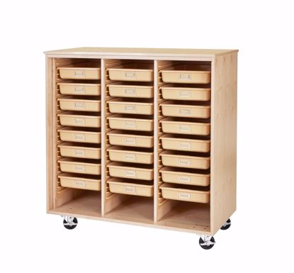 Picture of MOBILE TOTE TRAY STORAGE CAB. - 24