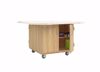 Picture of INTERMIX CLOVER LEAF MOBILE TABLE, DOUBLE DOOR CABINET, DOUBLE SIDED