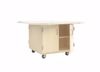 Picture of INTERMIX CLOVER LEAF MOBILE TABLE, DOUBLE DOOR CABINET, DOUBLE SIDED