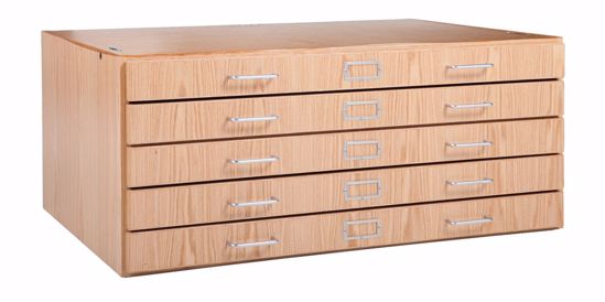 Picture of FLAT FILE, OAK, 5 DRAWERS
