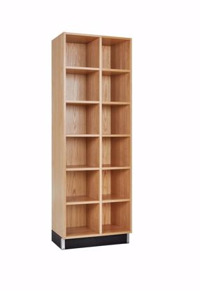 Picture of CUBBY CABINET,OAK,12 EQUAL OPENINGS