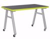 Picture of A-Frame Table, Mobile, Metal Frame, Frame Color-Black , 30in High  x 72in Wide x 42in Deep, 1.75 Rock Maple
