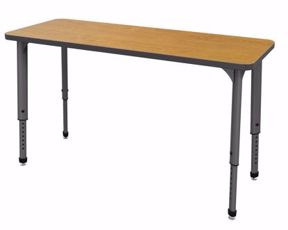 Picture of Apex Desk 20" x 54" Rectangle Solar Oak / Gray Edge / Gray Leg