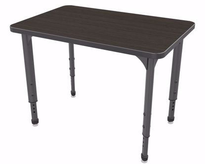 Picture of Apex Desk 24" x 36" Rectangle Asian Night / Gray Edge / Gray Leg