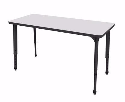 Picture of Apex Tables 24" x 54" Rectangle Markerboard-White / Black Edge / Black Leg