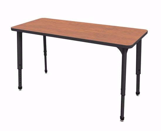 Picture of Apex Tables 24" x 54" Rectangle Wild Cherry / Black Edge / Black Leg