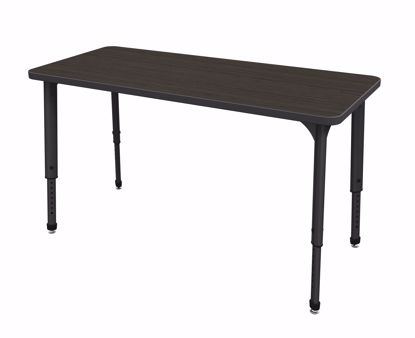 Picture of Apex Tables 24" x 54" Rectangle Asian Night / Black Edge / Black Leg