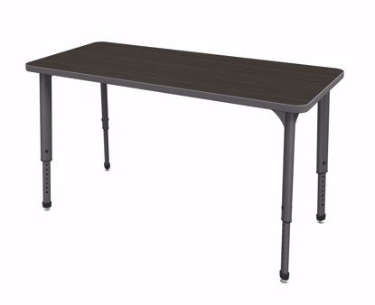 Picture of Apex Tables 24" x 54" Rectangle Asian Night / Gray Edge / Gray Leg