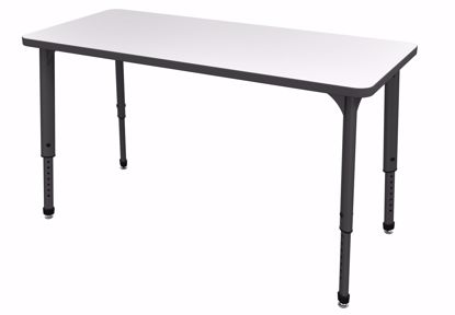 Picture of Apex Tables 24" x 60" Rectangle Markerboard-White / Black Edge / Black Leg