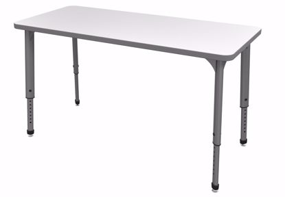 Picture of Apex Tables 24" x 60" Rectangle Markerboard-White / Gray Edge / Gray Leg