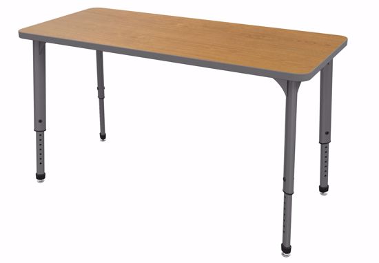 Picture of Apex Tables 24" x 60" Rectangle Solar Oak / Gray Edge / Gray Leg
