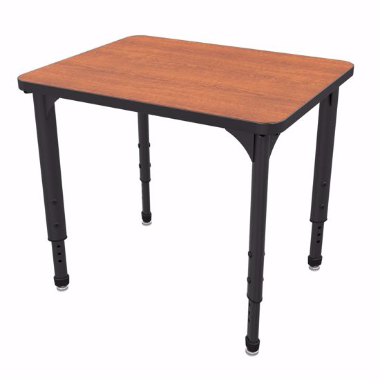 Picture of Apex Desk 24" x 30" Rectangle Wild Cherry / Black Edge / Black Leg