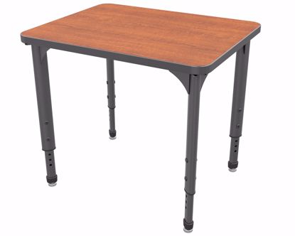 Picture of Apex Desk 24" x 30" Rectangle Wild Cherry / Gray Edge / Gray Leg